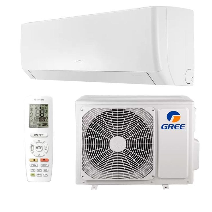 GREE-airco set met binnenunit, buitenunit en afstandsbediening